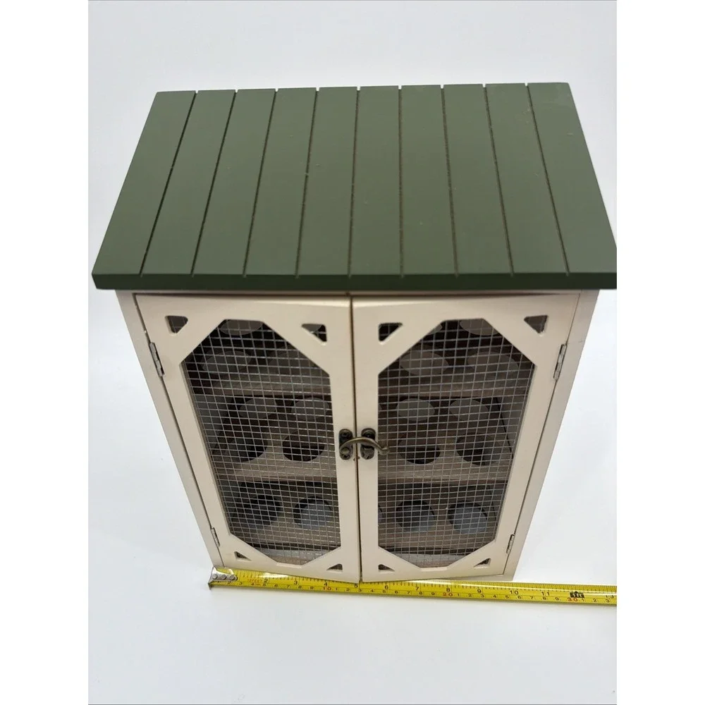 Egg Holder Farmhouse Storage Organizer Cabinet with Double Doors Egg Holds 30